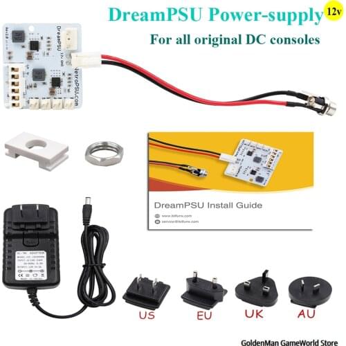 Bitfunx Rev2.0 DreamPSU 12V Power-supply used for SEGA DC Console Replace Original Power-supply of DC