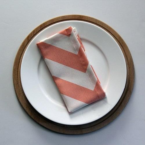 Route Orange Fabric 12 PCS Napkins Cotton Fabric Napkin Table Dinner Napkins Special Day Hand Made 40 CM X 40 CM