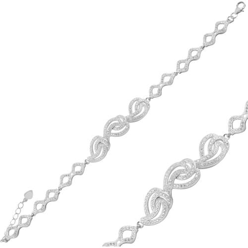 Silver 925 Sterling Zircon Cubic Zirconia Bracelet