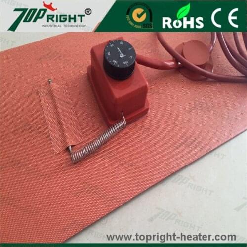 Silicone rubber heating element 220v 2000w silicone rubber heat blanket with adjusted thermostat 1740x240mm