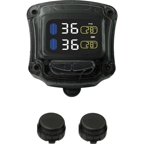 M3 Motorcycle Bike TPMS Tire Pressure Monitoring System with 2 External Sensors