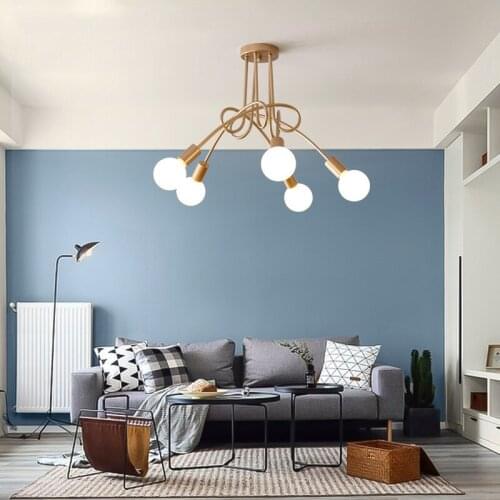 Modern led iron pendant light deco chambre lustre pendente pendant lamp chandelier living room