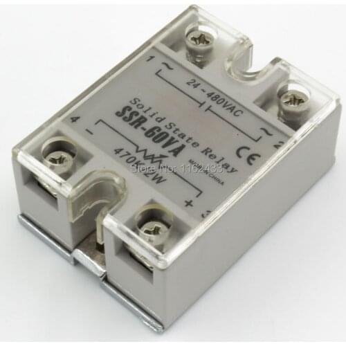 SSR-60VA single phase resistance to AC 60A 480V solid state voltage regulator 60VA SSR