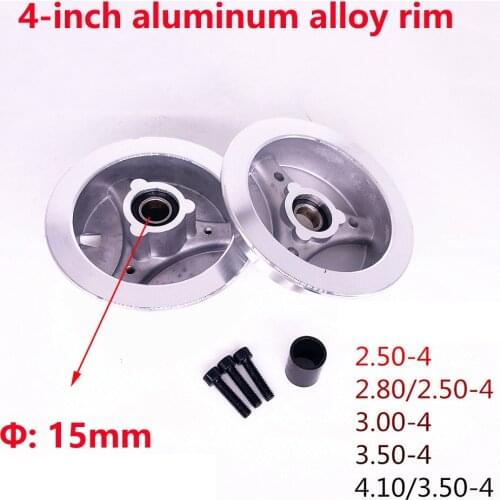 4 Inch 4.10/3.50-4 9x3.50-4 3.00-4 2.80/2.50-4 2.50-4 Aluminium Alloy Wheel Rim Hub Fit MiNi Moto,ATV&Go Kart Electric Scooter