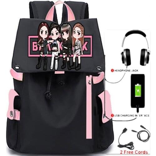 Waterproof USB Charging Women School Bags For Teenager Girls Boys Printed Women School Backpacks Student Travel BookBag