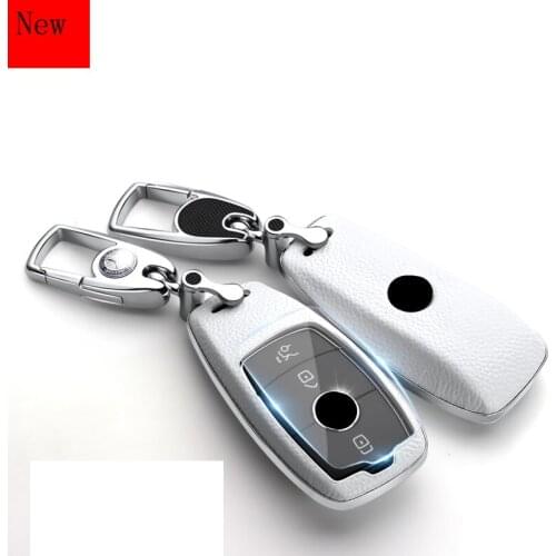 High-Quality Zinc Alloy ABS Leather Car Smart Key Case Cover for Benz C-Class C260L E-Class E200L E300L GLC A200 S-Class