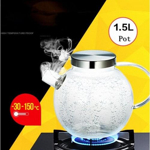 Explosion-proof high-temperature high-capacity teapot glass cold kettle heat-resistant home large thick cold kettle