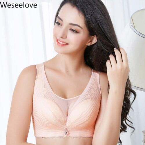 Weseelove 2020 Women Bra Plus Size 120DE Bra Without Underwire Sexy Back Tube Top Bras Skin Gathered Thin Womens Lingerie X14-4