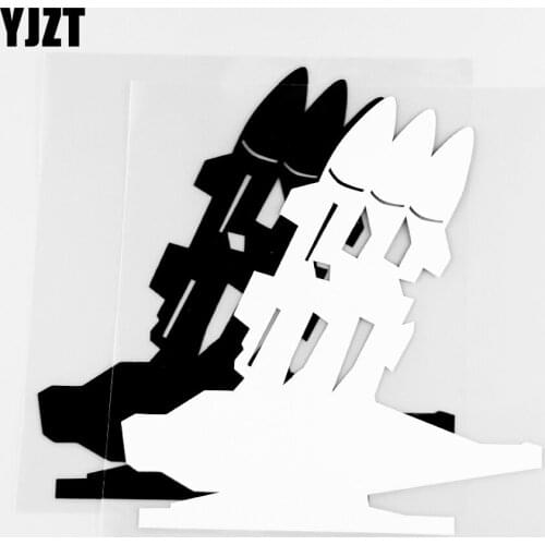 YJZT 14.9×12.4CM Military Equipment Personalized Car Stickers Bombing Weapon Pattern Vinyl Window Glass Decoration 20C-0059