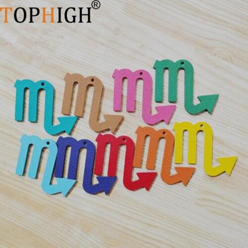 Factory Fashion Real Genuine Natural Leather Scorpio Aries Horoscope Constellation Keychain Pendant Women Backpack Bag Charm