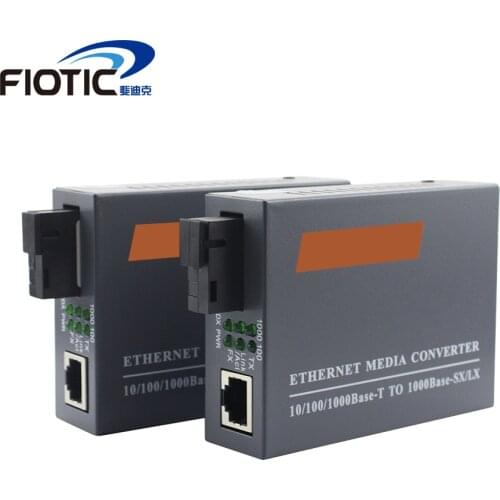 1 pair gigabit HTB-GS03 A/B optical fiber network Media converter Fibra Optic Transceiver Converter single mode Single fiber