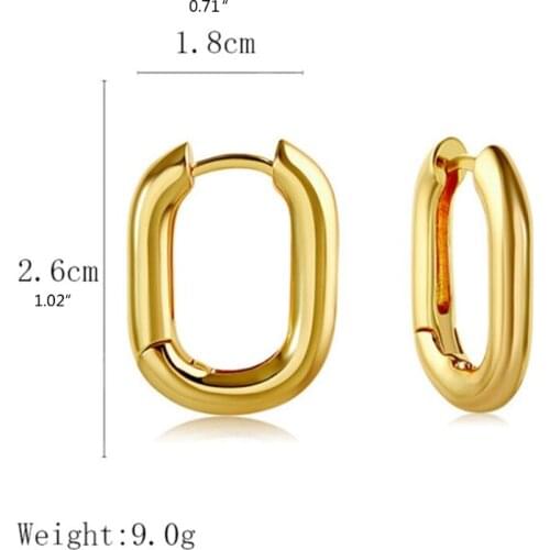 1 Pair of Copper U Shape Geometric Earrings--A Thoughtful Gift for Women/Girls/Lover/Wife/Best Friends