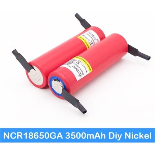 100% Original 18650 battery 3.7V 3500 mAh NCR 18650GA with DIY Nickel 30A Unloading Rechargeable Batteries 18650 Battery LED jun