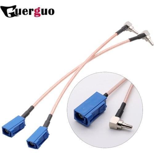 100PCS C female jack to CRC9 Right Angle Male Pigtail Adapter GPS Antenna Extension Cable Adapter FakraRG316 15cm /30cm/50cm