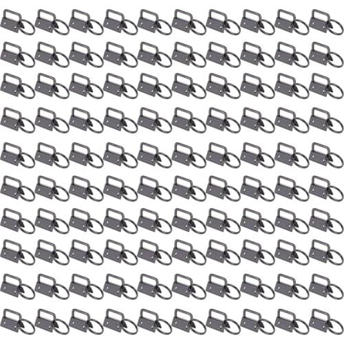 100 PCS Wristlet Hardware, 1 Inch Key Fob Hardware for Keychain, Key Lanyard and Key Chain Making Hardware Supplies