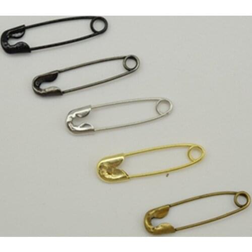 1700 pcs High quality gold silver bronze black brass Safety Pins for garment tags pins 'length (18mm)