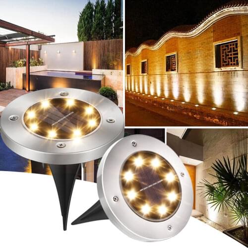 8LED Solar LED Light Garden Lights Outdoor Landscape Lighting IP65 Solar Stairs Lawn Lamp For Pathway Patio Garden Decoration