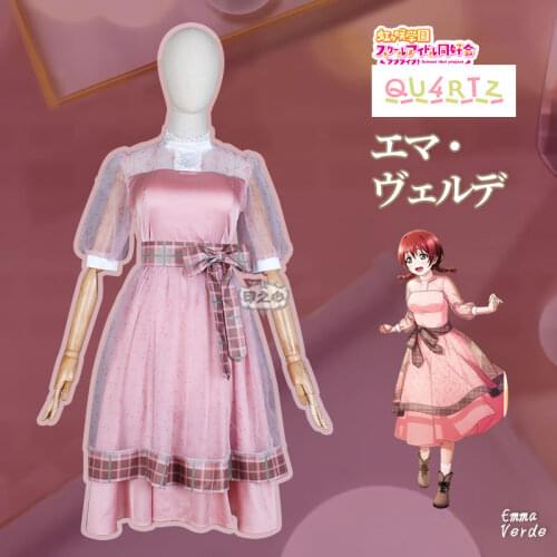 Anime Lovelive! PDP Emma Verde Sing&Smile School Idol Project SJ Lovely Dress Uniform Cosplay Costume Halloween Party Suit For G
