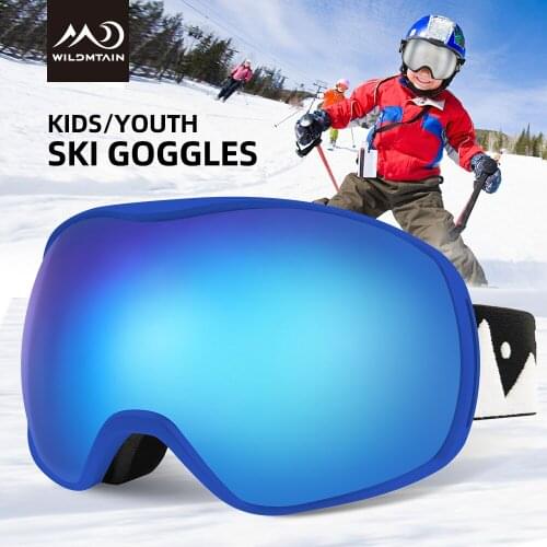 WILDMTAIN Kids Snow Goggles, 5-18 year old Boys and Girls Ski Goggles, Anti fog with Wide Vision, 100% UV Protection Ski Glasses