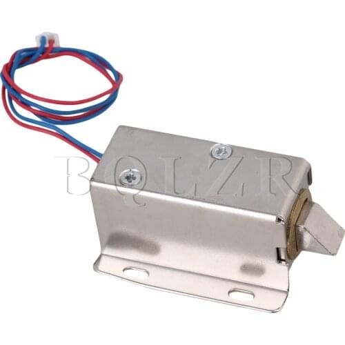 BQLZR TFS-A21 Electric Lock Assembly Solenoid 12V Lock Tongue Upward for Drawer