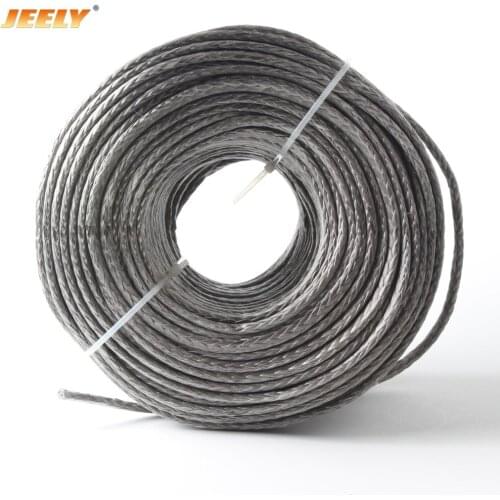 JEELY 200m 6mm 12 Weaves UHMWPE Hollow Braid Marine Winch Towing Rope