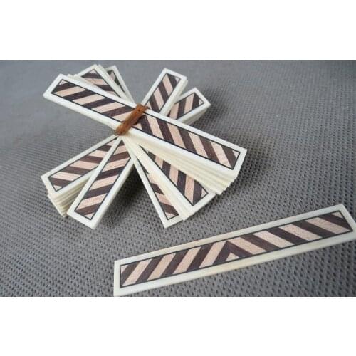 Classical Guitar bridge 5 pcs tie blocks inlay Maple+Rosewood A-23