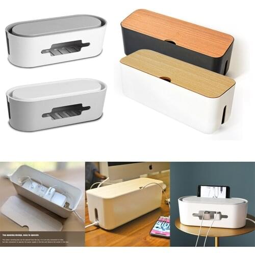Cable Storage Box Power Strip Wire Case Anti Dust Charger Socket Organizer Network Line Storage Bin Charger Wire Management