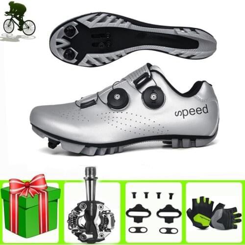 Professional Cycling Shoes Athletic Bicycle Men Sapatilha Ciclismo MTB Sliver Self-Locking Mountain Bike Women Sneaker Bicicleta