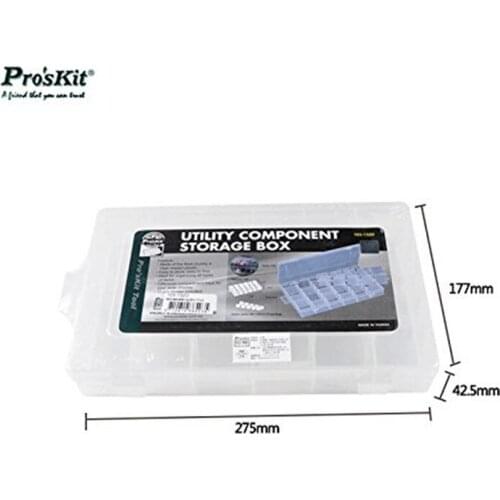 Proskit 103-132D Multi-functional Component Storage Tool Box Electronic Component Box 36 Grids Shatterproof Parts Box