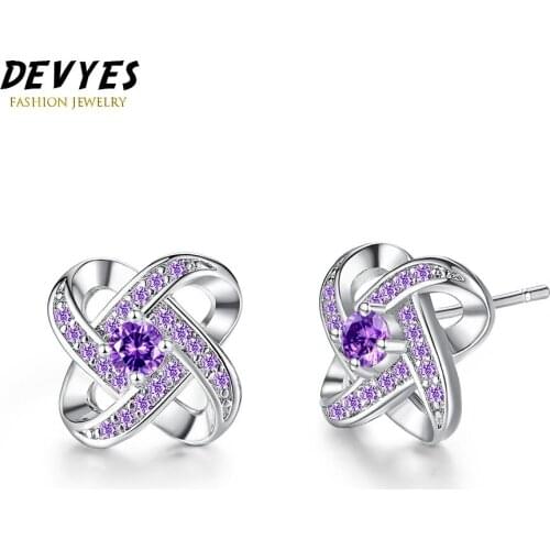 Fashion Luckly Rotating Crystal Earrings Female Popular New Simple Cubic Zircon Earrings Micro Inlay Hollow Earrings for Women