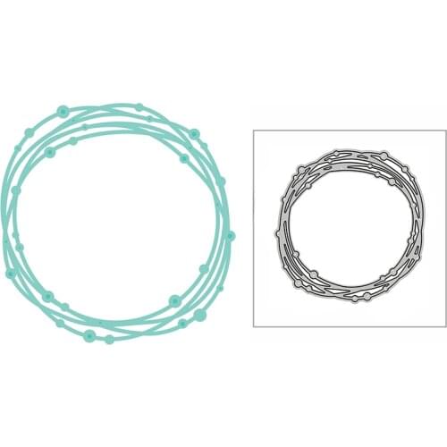 New Entangled Spotty Line Wreath 2020 Metal Cutting Dies for DIY Scrapbooking and Card Making Decor Embossing Craft No Stamps