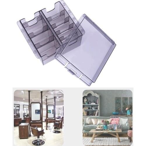 Transparent Hair Clipper Storage Box，Organizer Base Case, Electric Fader Caliper Comb Storage Hairdresser Tool
