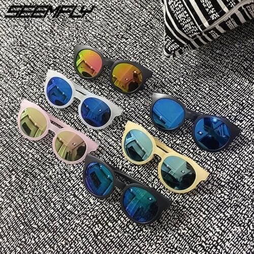 Seemfly Cute Kids Sunglasses Shades Children Candy Color Sun Glasses UV400 Protection Goggle Boys Girls Ultralight Spectacle New
