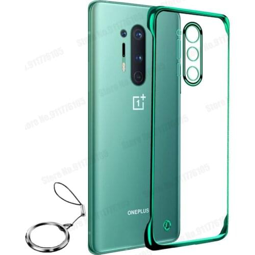 6D Plating Framless Transparent Case for Oneplus 9R 9 8 Pro 8T Ultra Thin Shockproof Cover For One Plus LE2101 LE2121 IN2023