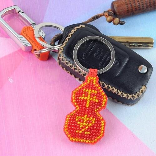 Y078 Cross-stitch Cross Stitch Kits Embroidery Set Package for Needlework Key Phone Chain Chinese Style Car Pendant Bead Stitch