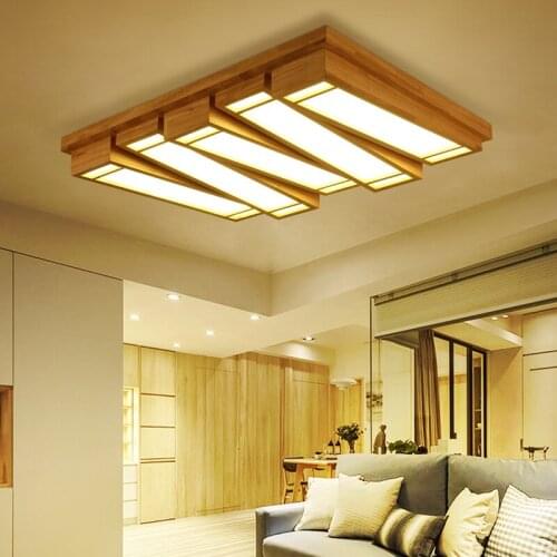 Japanese style Ceiling Lights LED wood creative rectangular living room lamp atmosphere piano key brief modern Nordic ZH MZ37