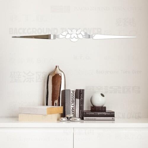 Mirror Wall Stickers Room Decoration Bedroom Decor House Sticker Living Accessories Aesthetic Bathroom Sword Border Frame R018