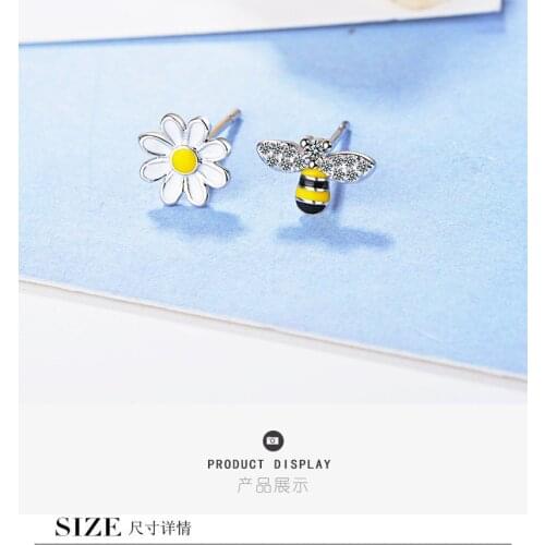 2021 Fashion jewelry 925 Sterling silver FOR woman Earrings Female Crystal from Swarovskis 2 Colors Fashion simple earrings