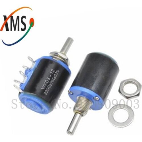 1pcs WXD3-12-1W 100 220 470 1K 2K2 3K3 4K7 10K 22K 33K 47K Ohm 100R 220R 470R 2.2K 3.3K 4.7K WXD3-12 1W Wirewound Potentiometer