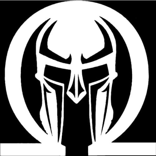 12.7CM*12.7CM MOLON LABE Spartan Helmet Personaily Car Sticker Vinyl Decal Black/Silver C10-01031