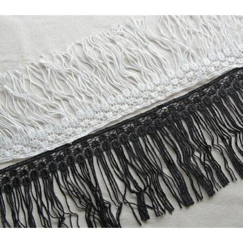 14CM High Quality Garment Accessory Sewing Tassel Lace Trim,Polyester Water Soluble Embroidery Tassel Lace Fringe Trim