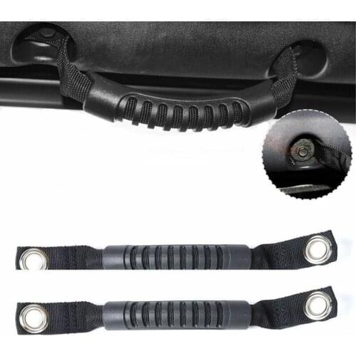 2Pcs Grab Handles Black Rear Seat Safety Grab Padded Roll Bars for Jeep Wrangler JK TJ