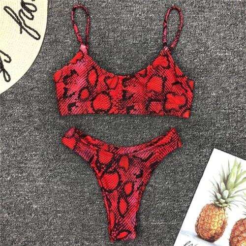 2019 Summer Brand Women Leopard Push-up Un Padded Bra Biquini Swimsuit Swimwear Triangle Bather Suit Swimming Casual Clothing