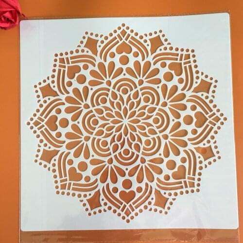 30 * 30cm Mandala DIY Layering Stencils Wall Painting Scrapbook Coloring Embossing Album Decorative Template for walls