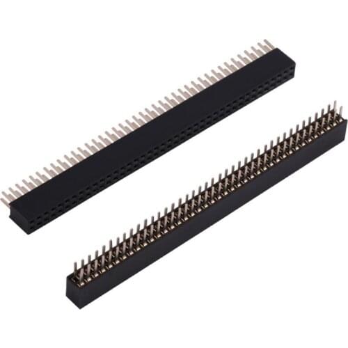 5PCS Pitch 1.27mm 2x40/50Pin 80/100 Pin Female Double Row Straight Header Connector Socket
