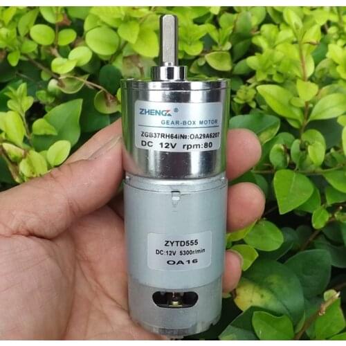 555 DC geared motor DC12V Miniature deceleration small motor Low speed forward and reverse motor Adjustable speed