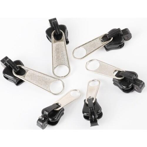 6pcs Fix Zipper DIY Zip Slider Repair Kit Replacement For Zip Fastenings Sewing Tailor Tools Clothing Accessories Size 2.8-3.6cm