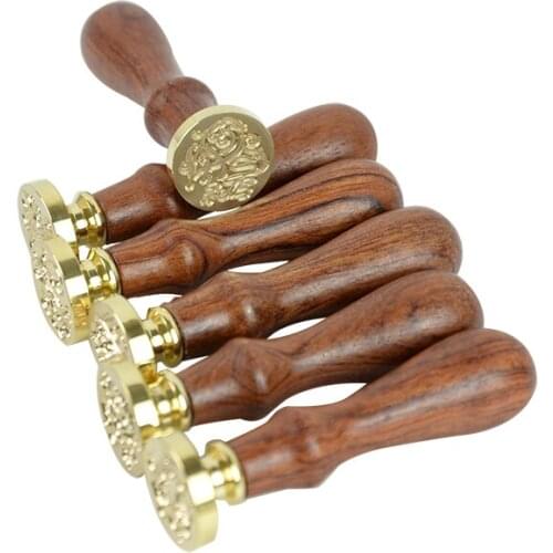 6 Types Retro Sealing Wax Stamp DIY Seal Wax Stamping for Envelope Wedding Invitation Cards Birthday Festival Party Supplies 1Pc