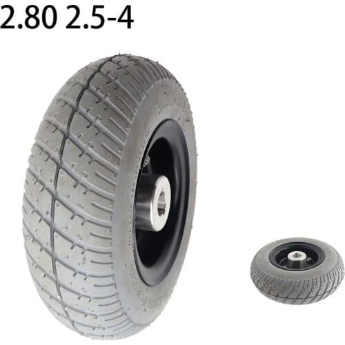 9 Inch 2.80/2.50-4 Wheel with Hub for Electric Scooter Trolley Trailer Solid Wheel Without Inner Tube Tyre