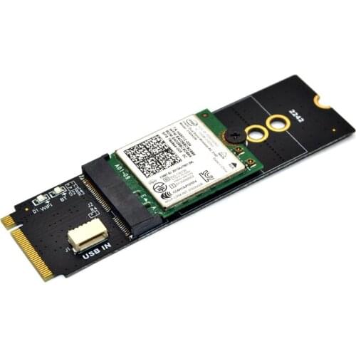 M.2 Wifi Adapter M.2 M Key to A+E Key Slot Wifi Bluetooth Network Card NGFF NVMe PCI express SSD Port to E key Slot Wifi Adapter